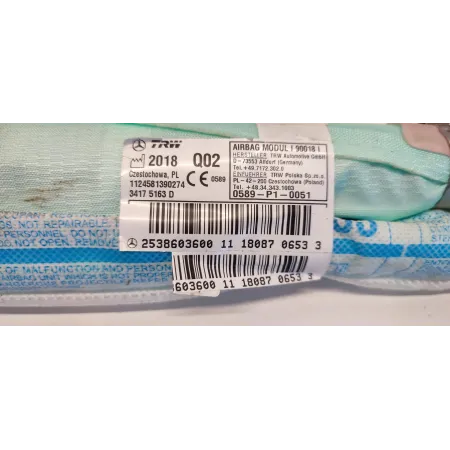 MERCEDES GLC W253 SUV KURTYNA AIRBAG PRAWA A2538603600
