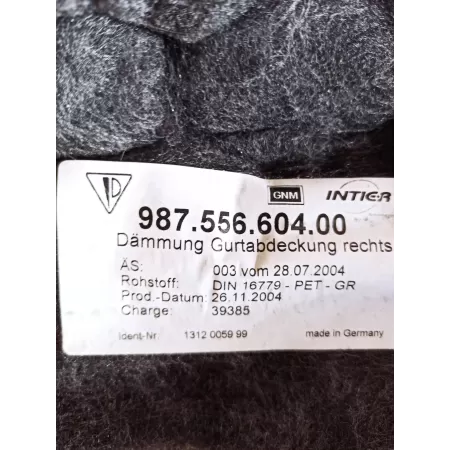 OSŁONA BOCZNA FOTELA PRAWY TYŁ BOXSTER 98755660400