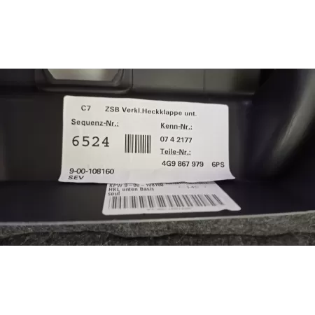 AUDI A6 C7 TAPICERKA KLAPY BAGAŻNIKA 4G9867973