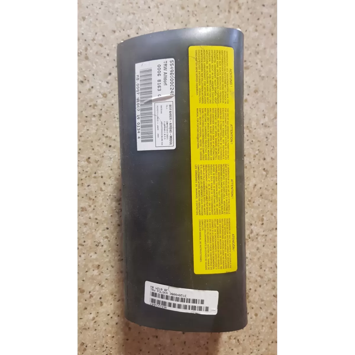 MERCEDES W208 Poduszka airbag pasażera 00068163G
