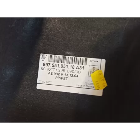 PORSCHE CAYMAN S WYKŁADZINA BAGAŻNIKA PRZÓD