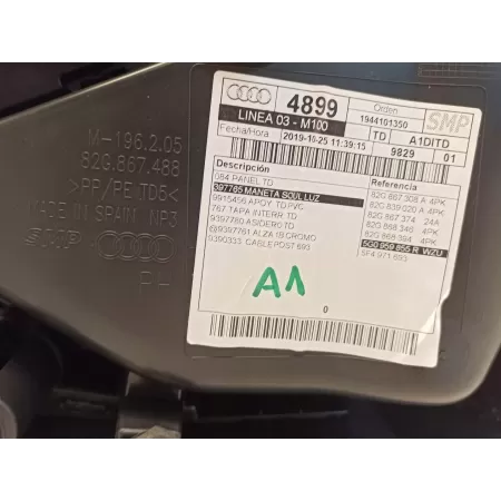 AUDI A1 82A BOCZEK DRZWI PRAWY TYŁ 82G867308A