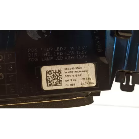 SKODA KODIAQ LAMPA PRAWY TYŁ W KLAPE 565945308E