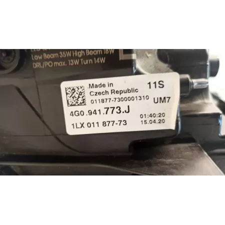 AUDI A6 C7 LAMPA LEWY PRZÓD ANGLIK 4G0941773J
