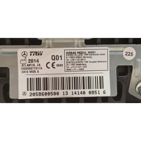 MERCEDES W205 PODUSZKA AIRBAG PASAŻERA A2058600500 MERCEDES W205 PODUSZKA AIRBAG PASAŻERA A2058600500