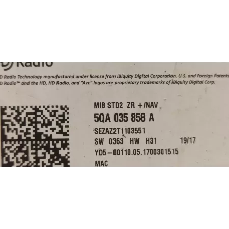 SEAT ATECA CZYTNIK NAWIGACJI 5QA035858A