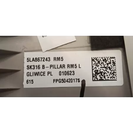 SKODA ENYAQ OSŁONA SŁUPKA LEWA 5LA867243