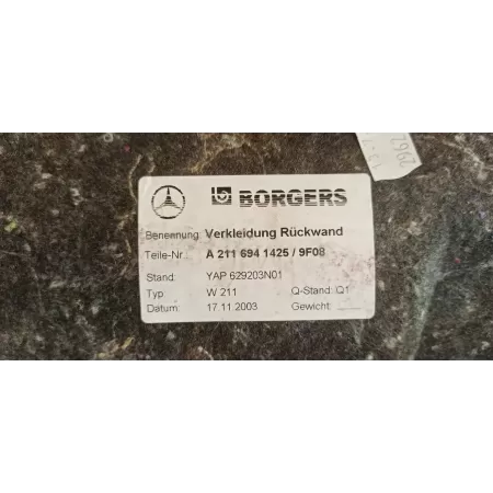 MERCEDES W211 WYKŁADZINA BAGAŻNIKA A2116941425