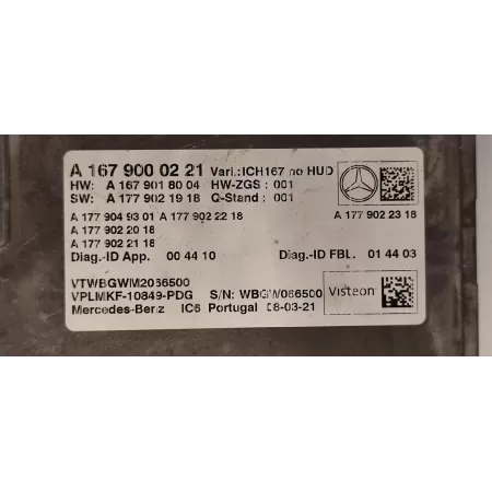 MERCEDES GLE53 W167 PRZEKAŹNIK MODUŁ STERUJĄCY A1679000221