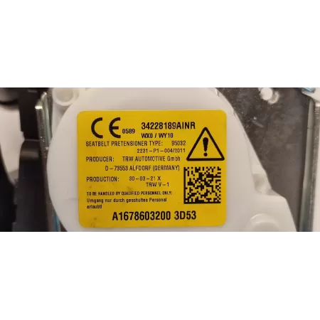 MERCEDES GLE53 W167 PAS BEZPIECZEŃSTWA PRAWY TYŁ A1678603200