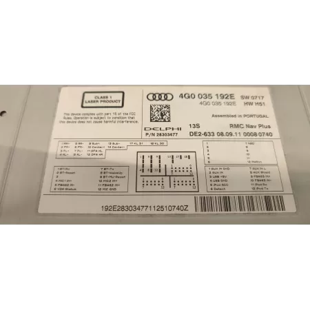 AUDI A7 4G CZYTNIK MMI 4G0035192E