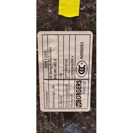 AUDI Q5 8R PODŁOGA BAGAŻNIKA 8R0863462D