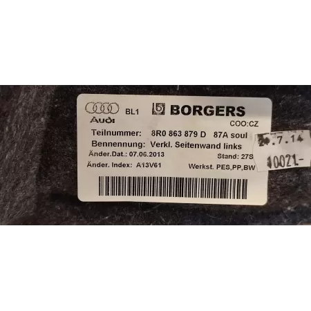 AUDI Q5 8R BOCZEK BAGAŻNIKA LEWY 8R0863879D