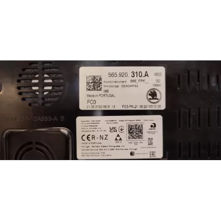 SKODA KAROQ LICZNIK VIRTUAL KOKPIT ZEGARY 565920310A